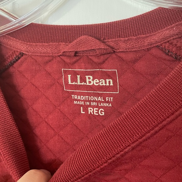 Men’s LL Bean Quilted Crew Neck Sweatshirt - Picture 3 of 4